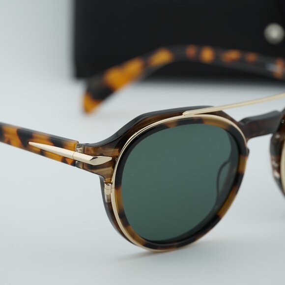 Rag & Bone RNB6006/S 0086 QT Square Sunglasses - Havana/Green - Picture 7 of 9